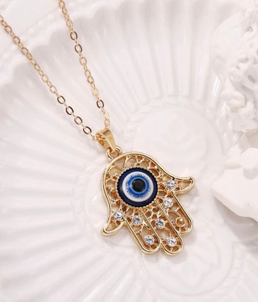 Hamsa pendant necklace