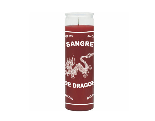 7 Day Glass Candle Dragons Blood - Red