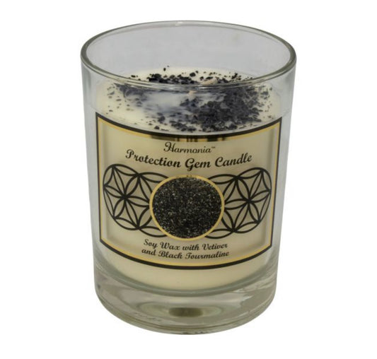 Black gem tourmaline protection candle