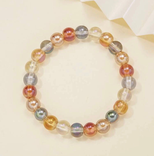 Crystal beaded multi color bracelet