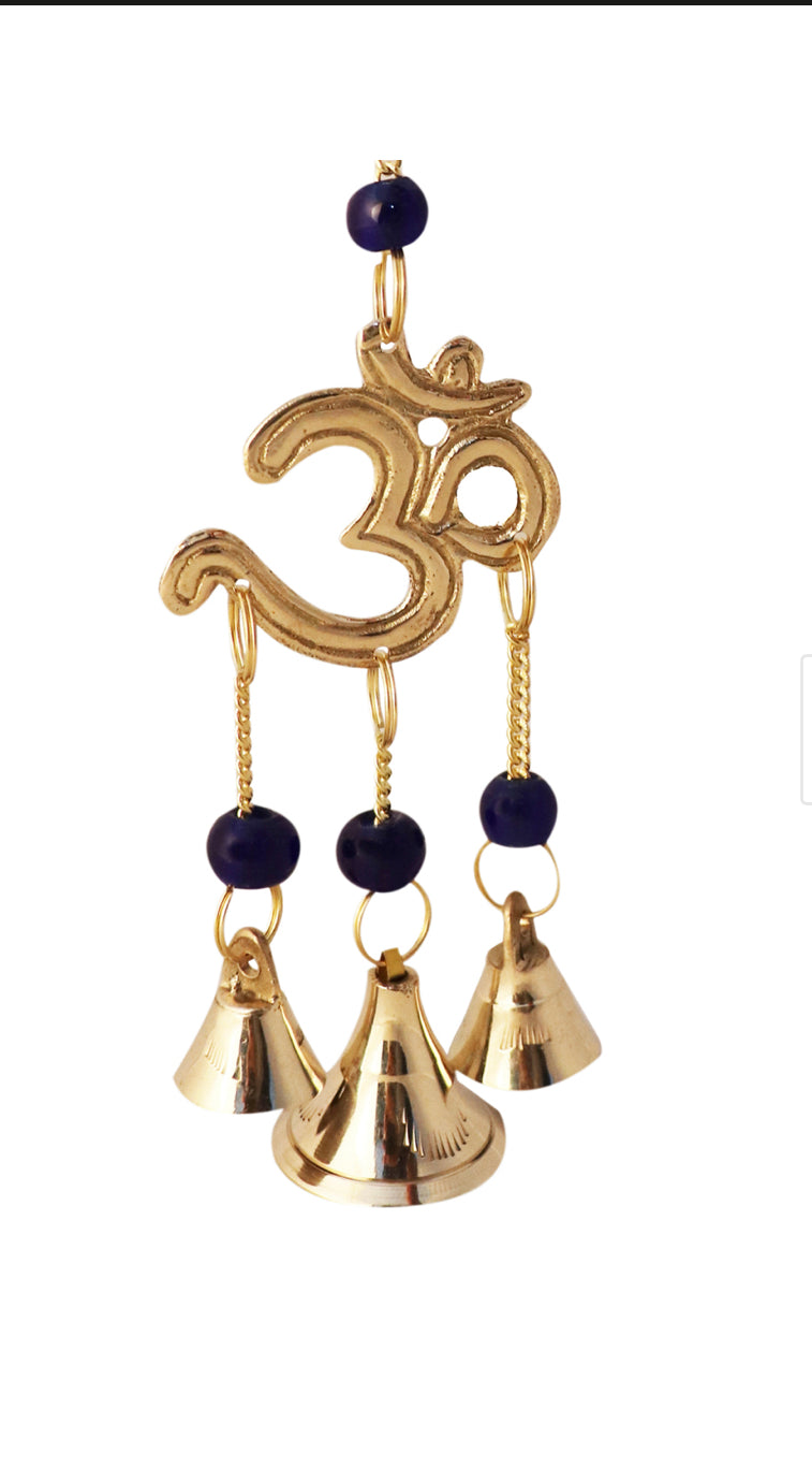 Brass om windchime w/ bells