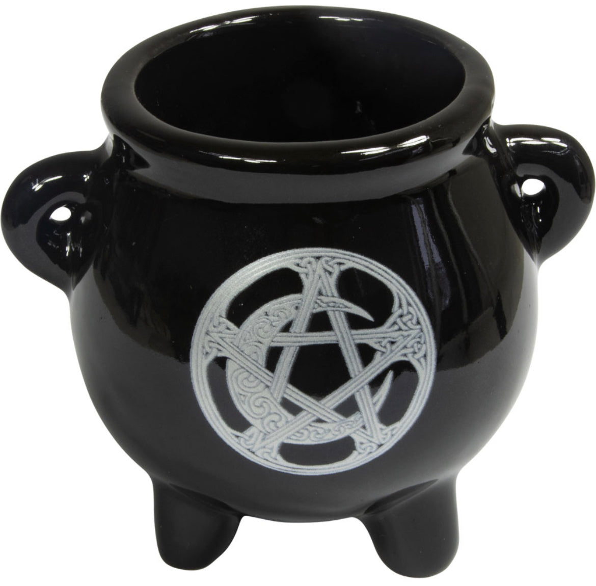 Ceramic mini Celtic cauldron
