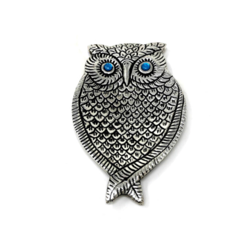 Aluminum Incense Holder Owl