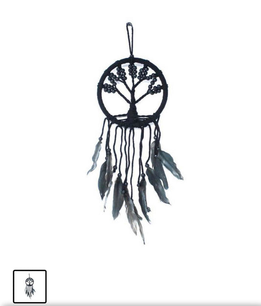 Tree of Life Dreamcatcher (16cm) - Black