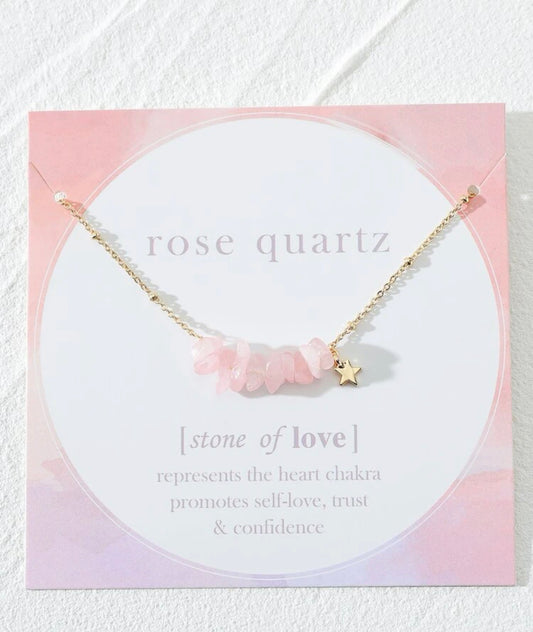 Rose quartz necklace