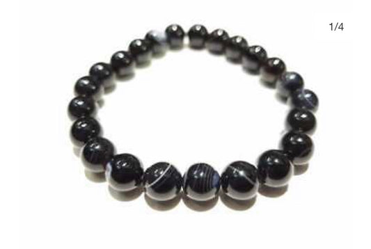 Black Sulemani Beads Bracelets 8mm